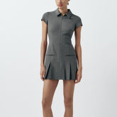 Gray Polo Mini Dress