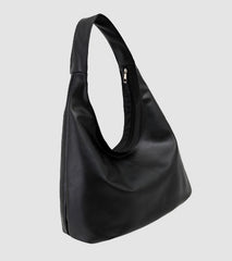 Black Leather Tote Handbag