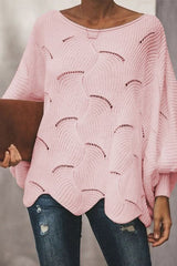 Hollow Crochet Loose Knitted Sweater