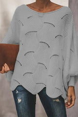 Hollow Crochet Loose Knitted Sweater