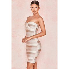 leaky shoulder sexy nightclub bag hip dress