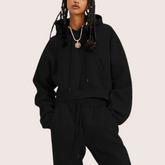 Black Hoodie And Pants Matching Set