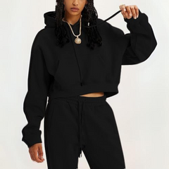 Black Hoodie And Pants Matching Set