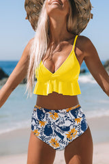 Fashion Sexy Print Split Joint Swimwears(4 colors)