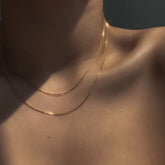 Double Layered Minimalist Gold Necklace
