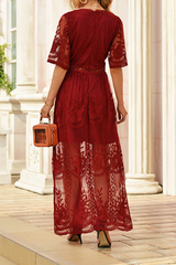 Fashion Solid Split Joint POLO collar Straight Dresses(5 colors)