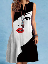 Figure Loose Plus Size V-neck Mini Dresses