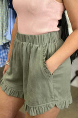 Casual Solid Pocket Loose High Waist Wide Leg Solid Color Bottoms