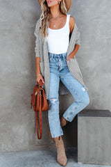 Casual Daily Solid Pocket Cardigan Collar Cardigans(3 Colors)