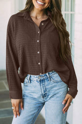 Simplicity Solid Pocket Turndown Collar Tops