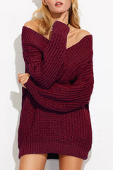 Sexy Casual Solid Patchwork V Neck Sweaters(3 Colors)