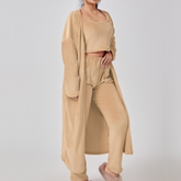Brown Chic Matching 3-Piece Warm Lounge Set.