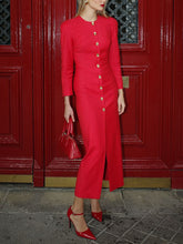 Bodycon Long Sleeves Buttoned Solid Color V-Neck Maxi Dresses Shirt Dress