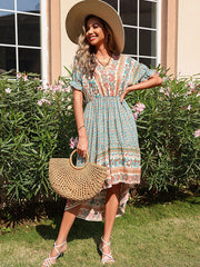 Bohemia High Waisted Loose Floral Dress