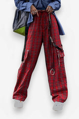 Hip hop Punk plaid pants