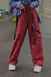 Hip hop Punk plaid pants