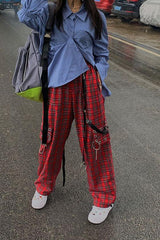 Hip hop Punk plaid pants