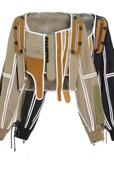 Street style design contrast color jacket