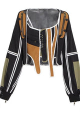 Street style design contrast color jacket