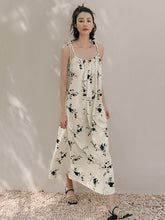 Vacation H-Line Floral Printed U-Neck Dress
