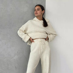 Knit Sweater and Pants Loungewear Set