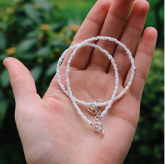 Pearl White Beads Choker Necklace Women