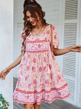 Bohemia High Waisted Floral V-Neck Dress