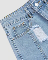 Wide Weekend Denim Shorts