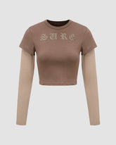 Sure Graphic Double Sleeves Top