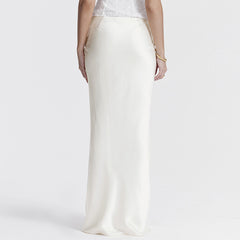 White Satin Elegan Skirt