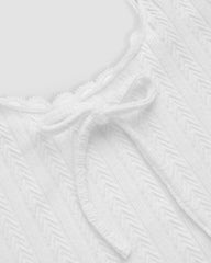 Ribbed Lace Cropped Top