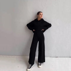 Knit Sweater and Pants Loungewear Set