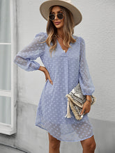 Vacation Loose Solid Color V-Neck Dress