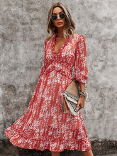 V-Neck Simple Print Dress