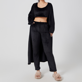 Black Chic Matching 3-Piece Warm Lounge Set.