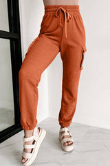 Elastic Waist Drawstring Joggers with Pockets