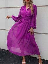 Fuchsia Long Sleeve Maxi Dress