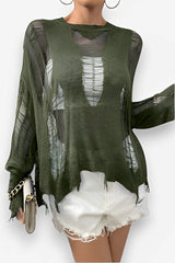 Loose Streetwear Hollow Design Sweater