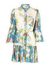 Floral Print Long Sleeves Ruffled Mini Dresses