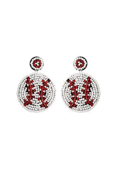 Bohemia Baseball Beaded Earrings