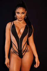 American mesh tight hip bodysuit