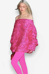 heavy beaded jacquard loose dress