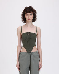 Halter Wishbone Corset Top