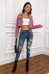 Button Front Teddy Jacket