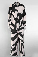 Loose 2 piece oversize pants set