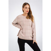 Knitting Check Plaid Sweater