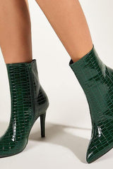 Toe Zippers Stiletto Heels Ankle Boots