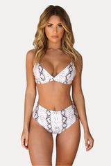 Snake Print High Waist  Bikini