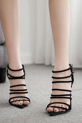 Stiletto High Heel Elegant Sandal Black