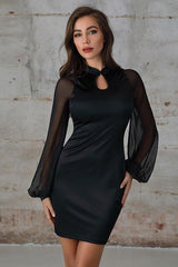 Long Sleeve Lace Vintage Bodycon Dress